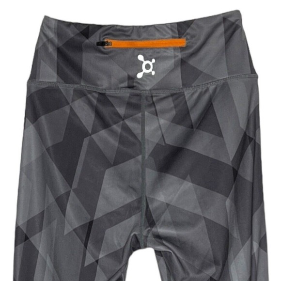 Orangetheory Leggings Gray Geometric Print Crop Length Skinny Leg Fitted - Picture 4 of 5